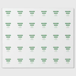 SOCCER MOM FOOTBALL MOTHERS DAY GIFTS GREEN SIMPLE GESCHENKPAPIER