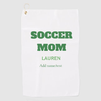 SOCCER MOM FOOTBALL MOTHERS DAY GIFTS GREEN SIMPLE GOLFHANDTUCH
