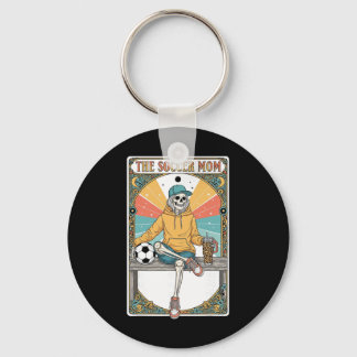 Soccer Mom Tarot Card Skeleton Coffee Byll Sidelin Schlüsselanhänger
