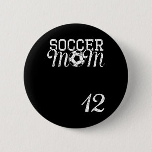 Soccer-Mom-Trikot Nummer 12 Lieblingsspieler #12 T Button