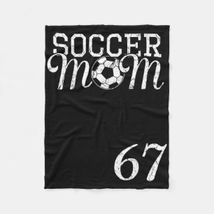Soccer-Mom-Trikotnummer 67 Lieblingsspieler #67 Te Fleecedecke