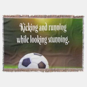 Soccer Motivierend Inspiration Green Field Decke