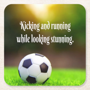 Soccer Motivierend Inspiration Green Field Rechteckiger Pappuntersetzer