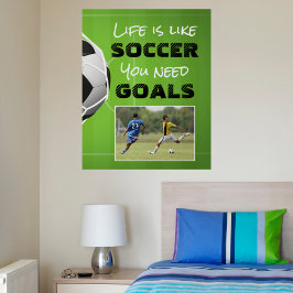 Soccer Motivierend Zitat-Foto Poster
