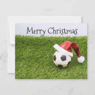 Soccer Noël Carte de vacances avec football Père N