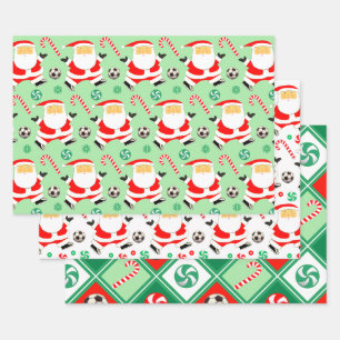 Soccer Noël Papier cadeau enveloppant
