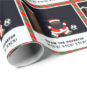 Soccer Noël Vacances Papier cadeau enveloppant