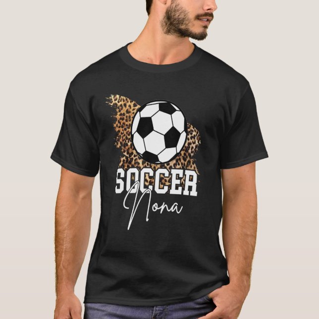 Soccer Nona Leopard Herz T-Shirt (Vorderseite)