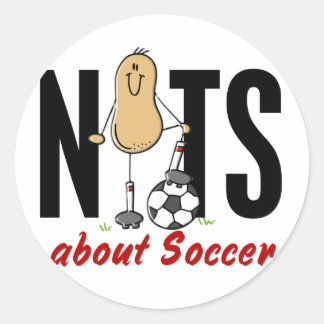 Soccer Nut 2 Runder Aufkleber
