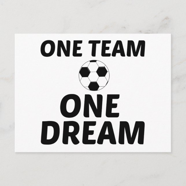 SOCCER ONE TEAM ONE DREAM POSTKARTE (Vorderseite)