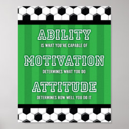 Soccer Party MOTIVIEREND QUOTE-Beschriftung Poster