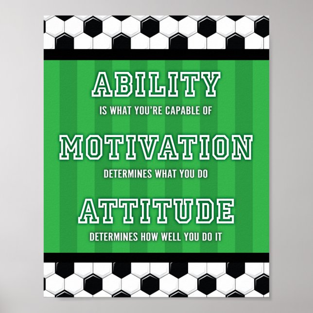 Soccer Party MOTIVIEREND QUOTE-Beschriftung Poster (Vorne)