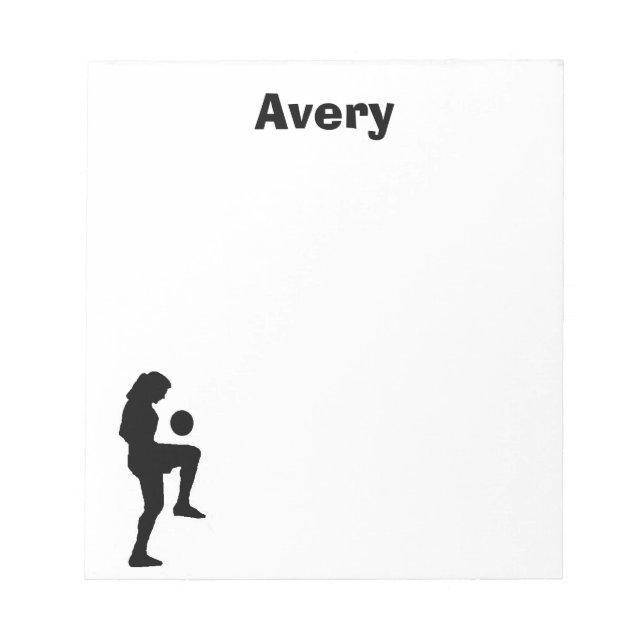 Soccer Personalisiert Notepad (weiblich) Notizblock (Vorderseite)