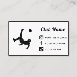 Soccer Player Coach Club Team Simple Social Media Visitenkarte