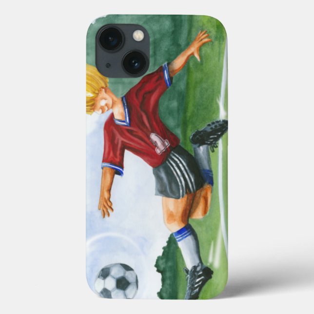 Soccer Player Kicking a Ball by Jay Throckmorton Case-Mate iPhone Hülle (Rückseite)