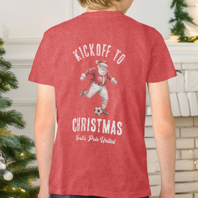Soccer Santa Kickoff to Christmas Tri-Blend Shirt (Von Creator hochgeladen)