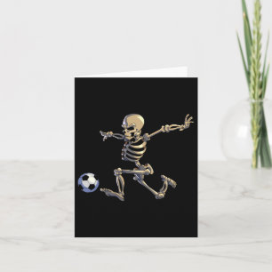 Soccer Skeleton Halloween Men Boys Soccer Player H Karte