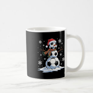 Soccer Snowman Soccer Weihnachtsmannmütze Weihnach Kaffeetasse