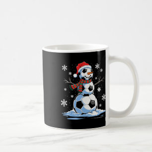 Soccer Snowman Soccer Weihnachtsmannmütze Weihnach Kaffeetasse