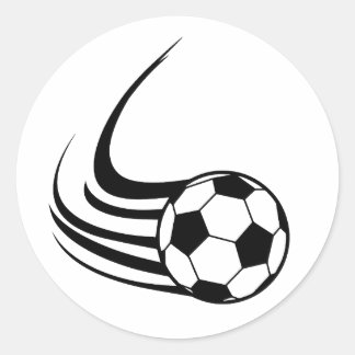 Soccer Speed Art Runder Aufkleber