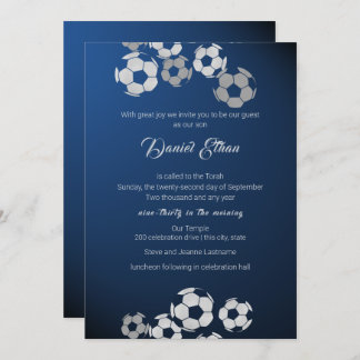 Soccer Sport Bar Mitzvah Invitation