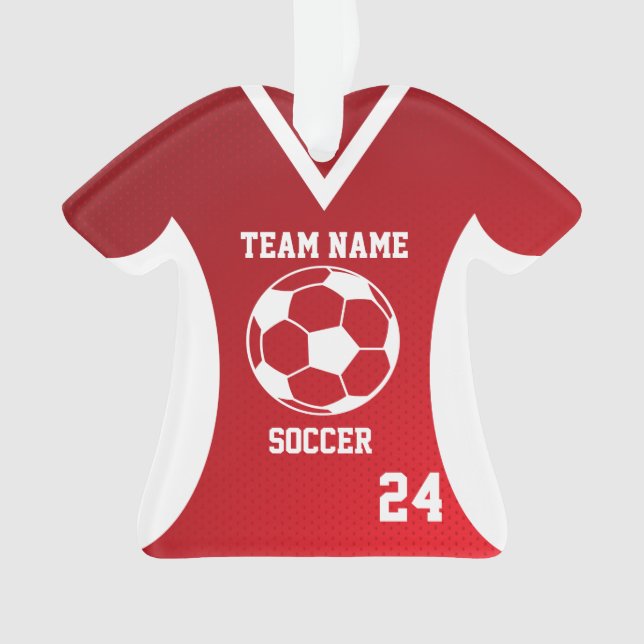 Soccer Sport Jersey Rouge avec photo (devant)
