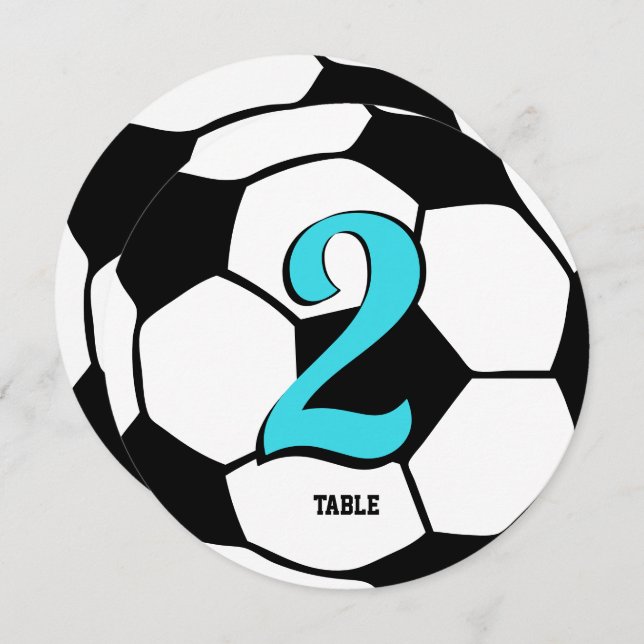 Soccer Sport Numéro de table (Devant / Derrière)