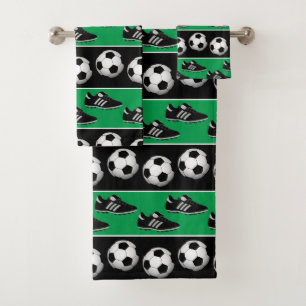 Soccer sports thème ludique salle de bain set serv