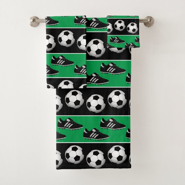 Soccer sports thème ludique salle de bain set serv (En situation)