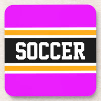 SOCCER Sporty Pink Yellow Black Racing Streifen