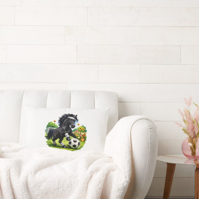 Soccer Star Black Horse Cute Garden Sticker Lendenkissen (Liege)