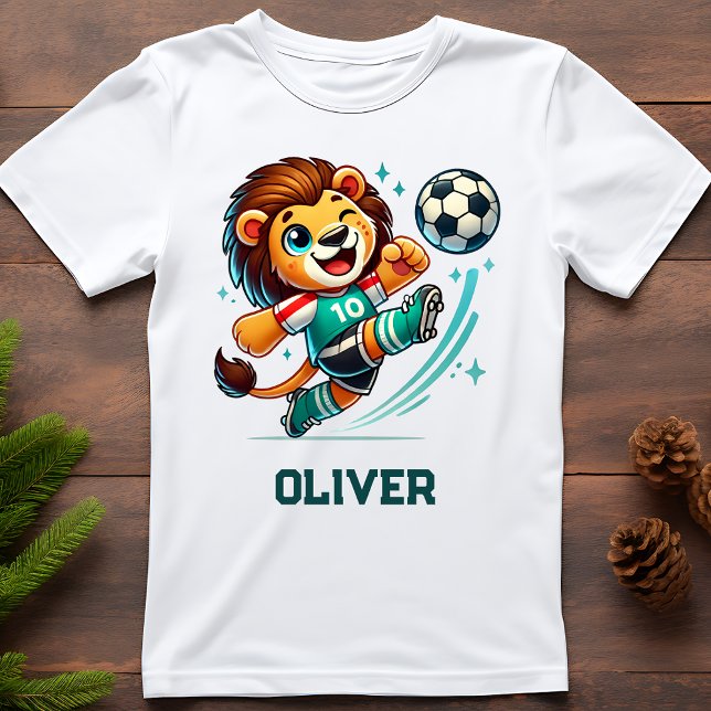 Soccer Star Niedlich Lion T-Shirt (Von Creator hochgeladen)
