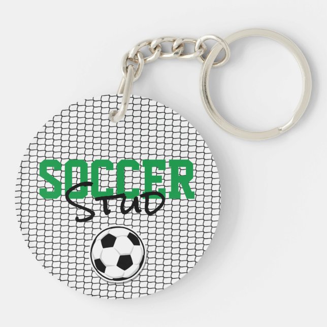 SOCCER STUD Ball Net Sports Black Blanc Vert Fun (Dos)