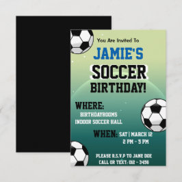 Soccer Thème Anniversaire Invitations