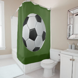 Soccer Tile Text Design Duschvorhang