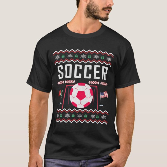 Soccer Ugly Weihnachtskraut T-Shirt (Vorderseite)
