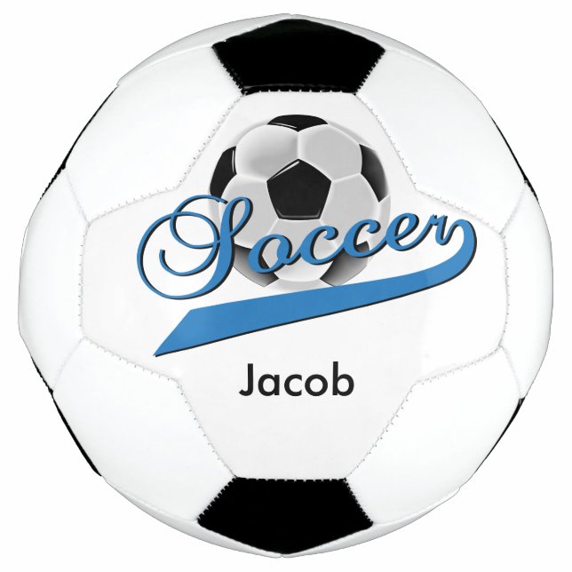 Soccer Word Art | DIY Name | Blau Fußball (Vorderseite)