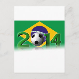 Soccer World Cup 2014 Postkarte