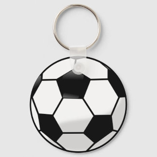 Soccerball Button-Schlüsselanhänger Schlüsselanhänger