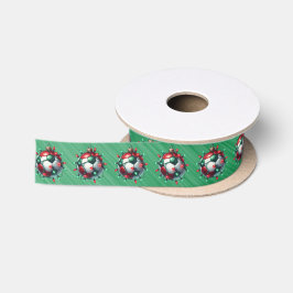 Soccerball Lover Christmas Ribbon Satinband