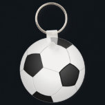 Soccerball Schlüsselanhänger<br><div class="desc">Schwarz-Weiß-Fußball abgeschieden.</div>