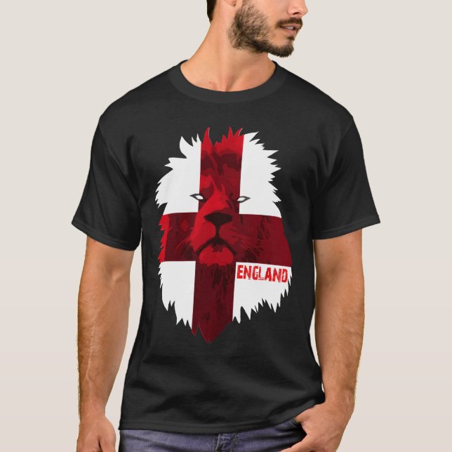 Socceream England National Pride Lion Flag family T-Shirt (Vorderseite)