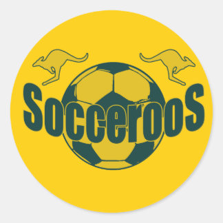 Socceroos world soccer Roos Logo Geschenke Runder Aufkleber