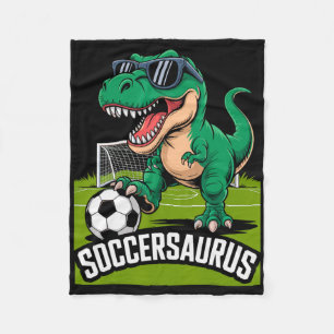 Soccersaurus Dinosaur T-Rex Fußball-Torwart-Spiele Fleecedecke