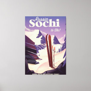 Sochi Russland Skifahrerposter Leinwanddruck