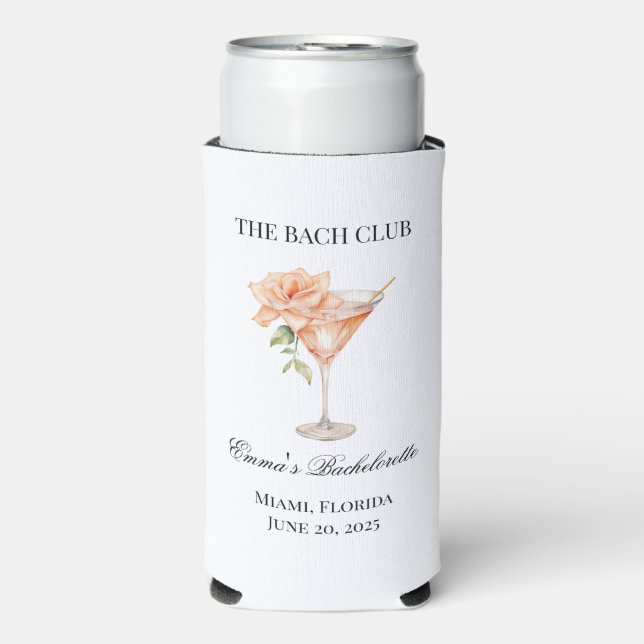 Social Club Blush Cocktail Custom Bridesmaid Selters Dosenkühler (Seltzer Vorderseite)