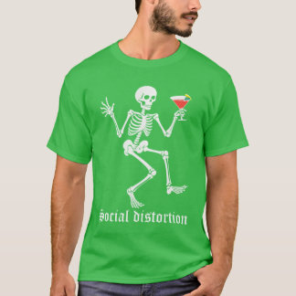 Social Distortions Skelett Trinkparty Minimal T-Shirt