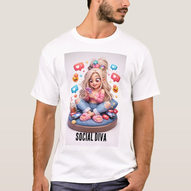 social diva  T-Shirt (Vorderseite)