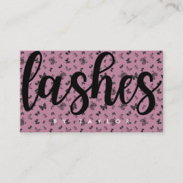 Social Media Butterfly Lashes Nails Visitenkarte