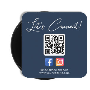 Social Media Connect mit uns Custom Beruflich Quadratische Visitenkarte